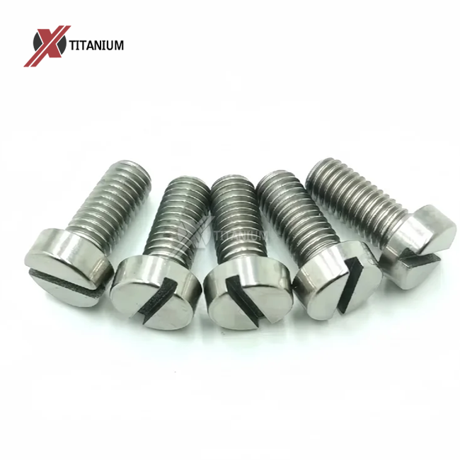 DIN84 Titanium Slotted Cheese Head screws